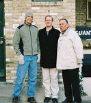 Mike, Steve, John in front of the Madison Hostel