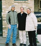 Mike, Steve, John in front of the Madison Hostel